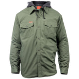Quilted Solid Shacket | Military Green