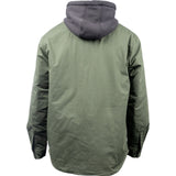 Quilted Solid Shacket | Military Green