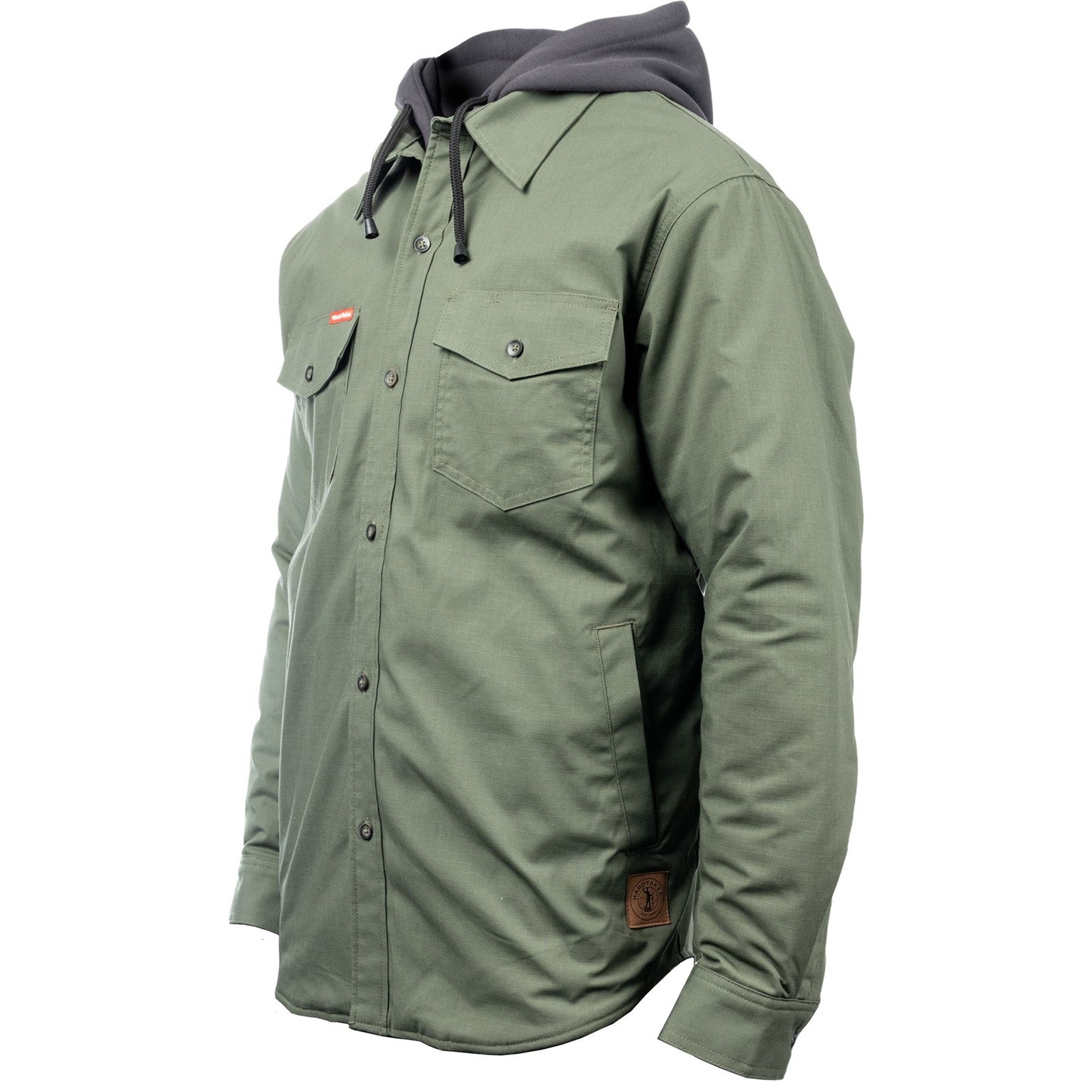Quilted Solid Shacket | Military Green