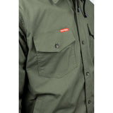 Quilted Solid Shacket | Military Green