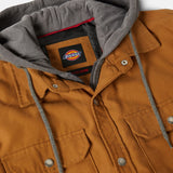 FLEECE HOODED DUCK SHIRT JACK RELAXED | Brown Duck