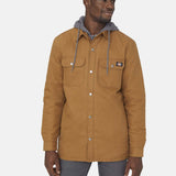 FLEECE HOODED DUCK SHIRT JACK RELAXED | Brown Duck