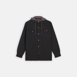 FLEECE HOODED DUCK SHIRT JACK RELAXED | Black