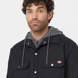 FLEECE HOODED DUCK SHIRT JACK RELAXED | Black