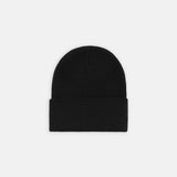 ACRYLIC CUFFED BEANIE HAT | Black