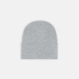 ACRYLIC CUFFED BEANIE HAT | Heather Grey