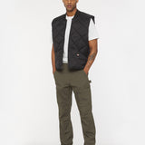 DIAMOND QUILTED VEST | Black