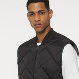 DIAMOND QUILTED VEST | Black